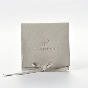 PackSecret OEM Custom Made Suede Jewelry Pouch Flap Packaging Pouch Microfiber Jewelry Pouch - Product Image 5