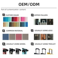 Ensemble de bagages rigides personnalisés 3 pièces, valise à roulettes ABS PC, roues pivotantes, OEM ODM pour les voyages d'affaires