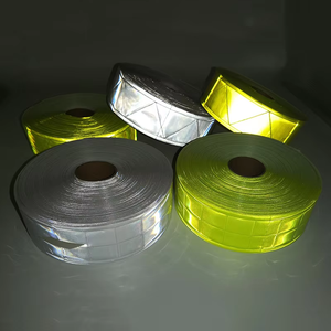 Tinh thể <span class=keywords><strong>PVC</strong></span> Băng phản quang với lưới ngọn lửa chống cháy an toàn quần áo cảnh báo sử dụng vật liệu vinyl phản chiếu - Product Image 5