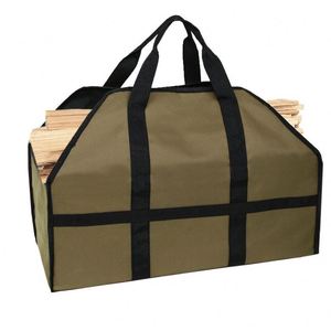 Sac de transport pour bûches de bois de chauffage, sac de transport pour bois de cheminée, sac de rangement robuste en Oxford pour accessoires de poêle à bois - Product Image 5