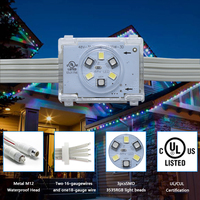 Luces LED RGBW para Exteriores, 12V, IP67, Impermeables, Controlador Inteligente por Aplicación UCS2904, 50M, Luces de Navidad, Garantía de 5 Años