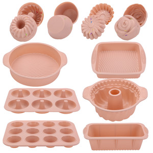 <span class=keywords><strong>Prix</strong></span> <span class=keywords><strong>d</strong></span>'usine, moules à gâteaux en silicone antiadhésifs multicolores, ensemble <span class=keywords><strong>de</strong></span> moules à gâteaux en silicone, moules à muffins, moules à pizza, moules à pain pour la cuisson - Product Image 4