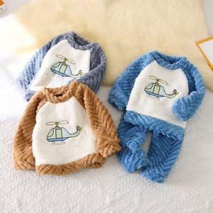 Set Pigiama per Neonati Bulala in Morbido Cotone a Fibra Lunga, Completo 2 Pezzi con Simpatici <span class=keywords><strong>Cartoni</strong></span> <span class=keywords><strong>Animati</strong></span>, Abbigliamento per Bambini, Indumenti da Notte Caldi - Product Image 3