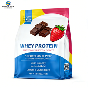 Sacs à fond plat de qualité supérieure à huit soudures latérales pour emballage de poudre de collagène et de suppléments protéinés, bonne barrière - Product Image 5