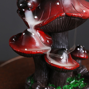 Ceramics <b>Backflow</b> Incense <b>Burner</b> Home Decor Creative Mushroom Style European Mountain Flowing Water Sandalwood - Product Image 3