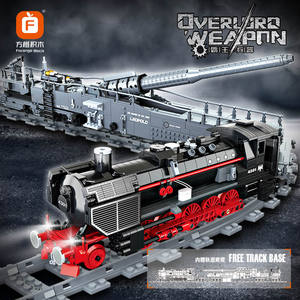 Modèle de <span class=keywords><strong>canon</strong></span> de train <span class=keywords><strong>allemand</strong></span> K5 FC4301, blocs de construction, jouet d'assemblage pour enfants et garçons - Product Image 2