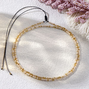 Collares Delicados de Cuentas Pequeñas de la <span class=keywords><strong>Serie</strong></span> Go2boho para Mujer, Diseño Hecho a Mano, Regalos de Boda de Hawái - Product Image 3