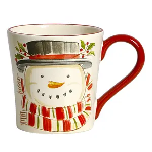 Kreativer Schneemann-Becher retro-Stil große Kapazität Kaffeebecher