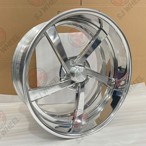 <span class=keywords><strong>Ruedas</strong></span> Personalizadas <span class=keywords><strong>de</strong></span> Aluminio 6061-T6 Monobloque <span class=keywords><strong>de</strong></span> 2 Piezas, 26 y 24 Pulgadas, Diseño Cóncavo, Forjadas para Camiones, 5x114.3, 5x120, 5x127, Color Cromo - Product Image 6
