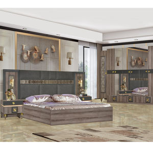 أفضل غرفة نوم كبيرة مرآة فنية دبي مجموعات غرفة نوم رئيسية فاخرة بالكامل أثاث منزلي - Product Image 1