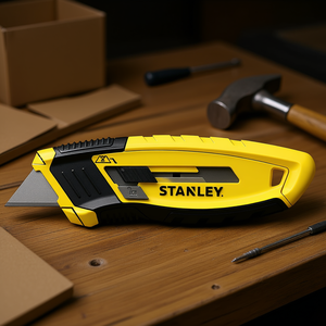 Cuchillo retráctil Stanley con mecanismo deslizante lateral para tareas de corte de precisión - Product Image 3