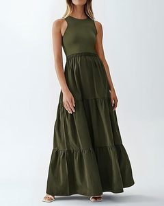 Robe sans manches à col rond pour femmes - Product Image 1