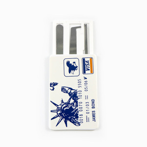 LOCKSMITH Tools Wallet Size VISA <span class=keywords><strong>James</strong></span> <span class=keywords><strong>Bond</strong></span> Credit Card Pick Set 5 Pcs Multi Hook Lock Pick Tools - Product Image 3