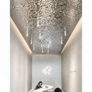 ระลอกน้ำ EX219 316L 304J1 HL แผ่นเหล็กสแตนเลสฝังกระจกผนังภายในแผงโลหะตกแต่งผนังโลหะดัดการตัด - Product Image 1