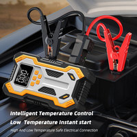 Démarreur de voiture portable 4 en 1, compresseur d'air 150 PSI, démarreur de voiture, pompe à air, booster de batterie, gonfleur de pneus