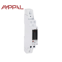 Compteur d'énergie numérique monophasé AMPPAL AF-DDSU5886-1P AC 1P avec écran LCD, rail DIN, 220V 50/60Hz, classe 1.0