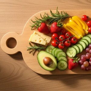 เขียงไม้ทรงสี่เหลี่ยมผืนผ้าขนาดเล็กพร้อมหูจับสำหรับใช้ในครัว - Product Image 2