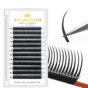 Pestañas CoMango Devil Curl Wet <span class=keywords><strong>Manga</strong></span>, <span class=keywords><strong>Súper</strong></span> Suaves, Color Negro Puro, Raíz Plana, Pestañas de Anime para Cosplay, Maquillaje - Product Image 6