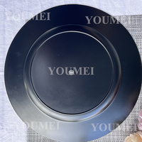 Vente en gros Baraque Party Luxury Round 13 pouces Rond Mosaïque Plastique Mariage Or Assiettes de présentation pour Table Dîner Réception