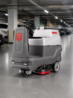 Nettoyeur de sols autoporté CleanHorse ARES700, largeur de nettoyage 660 mm, batterie 24V/100AH, efficacité 5000/h pour hangar d'avions