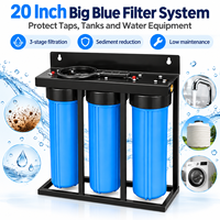 Système de filtration d'eau Big Blue avec cartouche remplaçable pour la purification de l'eau de puits et des eaux souterraines de toute la maison