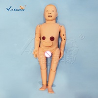 Simulador de Cuidado Infantil de PVC Completamente Funcional, Maniquí de RCP para Niños de Tres Años, Maniquí de Entrenamiento de Enfermería, Maniquí Médico