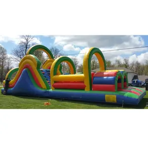 Obstáculo inflável de brinquedos ao ar livre, 5k, curso de obstáculo inflável adulto de alta qualidade na venda