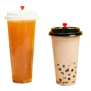 Gobelets à milkshake et boba tea transparents écologiques jetables personnalisés en PP imprimé avec couvercles (360/500/700 ml) - Product Image 1
