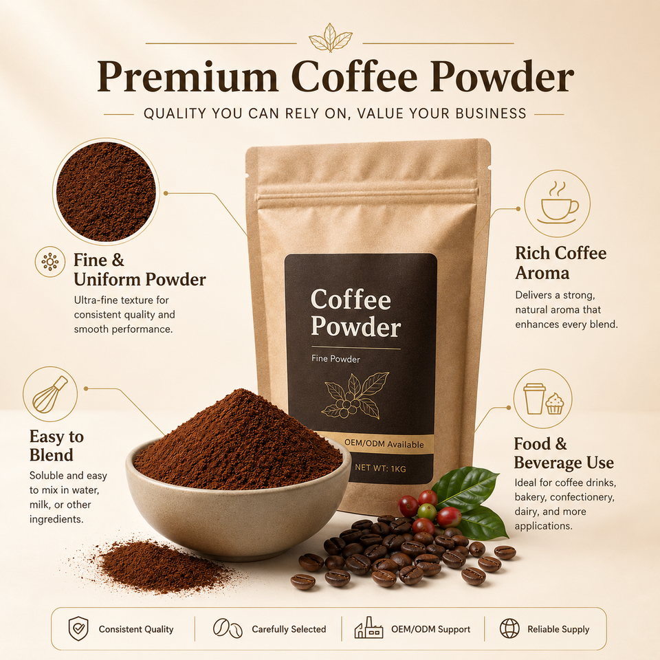 Kopi Instan Premium Bubuk Ekstrak Kopi Larut yang Dikeringkan dengan ...