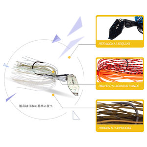 Esca Artificiale Jig con Lame da 14g, 59.6mm, con Vibrazione e Lama per la Pesca al Bass in Acqua Dolce - Product Image 4
