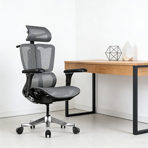 Silla Ergonómica de Malla de Alta Calidad con Reposabrazos de <span class=keywords><strong>Aluminio</strong></span> 5D y PU, Sin Reposapiés - Product Image 1
