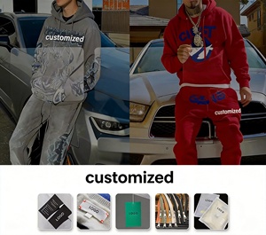 Completo da donna 2 pezzi: Felpa con cappuccio e pantaloni della tuta in cotone 360g con collo in pelliccia, tuta invernale personalizzabile con logo in strass, ideale per ragazze alte - Product Image 3