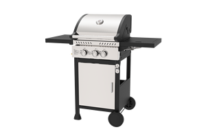 <span class=keywords><strong>Barbecue</strong></span> à gaz commercial 2 brûleurs + 1 <span class=keywords><strong>barbecue</strong></span> latéral avec roues d'armoires <span class=keywords><strong>Barbecue</strong></span> en acier inoxydable extérieur - Product Image 4