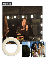 Lampu LED Mini Portabel XJ19, Dapat Diredupkan, Cocok untuk Fotografi, Vlogging, Selfie, Video Kecantikan, Kamera, Pencahayaan Grosir, Laris Terjual