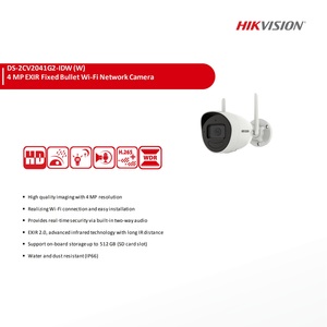 Hik DS-2CV2041G2-IDW เดิม (W) 4MP <span class=keywords><strong>WiFi</strong></span> ไร้สายสองทางเสียงกล้องเครือข่ายกระสุน2.0 <span class=keywords><strong>IP</strong></span> EXIR ไมโครโฟนในตัวลำโพงกลางแจ้ง - Product Image 2