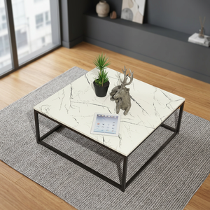 Mesa de acento de Metal de forma cuadrada de alta calidad hecha a mano superventas nuevo diseño acabado de moda muebles de sala de estar mesa auxiliar - Product Image 6