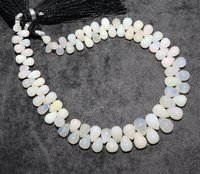 Cuentas de Ópalo Etíope Natural AAA en Forma de Lágrima Lisa, Cuentas de Ópalo Etíope Welo Brillantes en Forma de Gota Lateral, Gema de Ópalo Lágrima Lisa