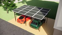 Système de montage de carport solaire de conception OEM, support au sol en aluminium, fondation en béton, installation facile pour l'installation de panneaux solaires