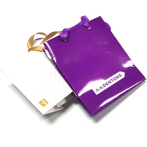Bolsa de embalaje portátil de estilo Retro, bolsa de papel Kraft reforzada, bolsas de papel separadas, venta al por mayor