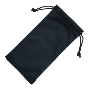 Wholesale Custom Design Felt Microfiber Drawstring Glasses Sunglasses Pouch Bags