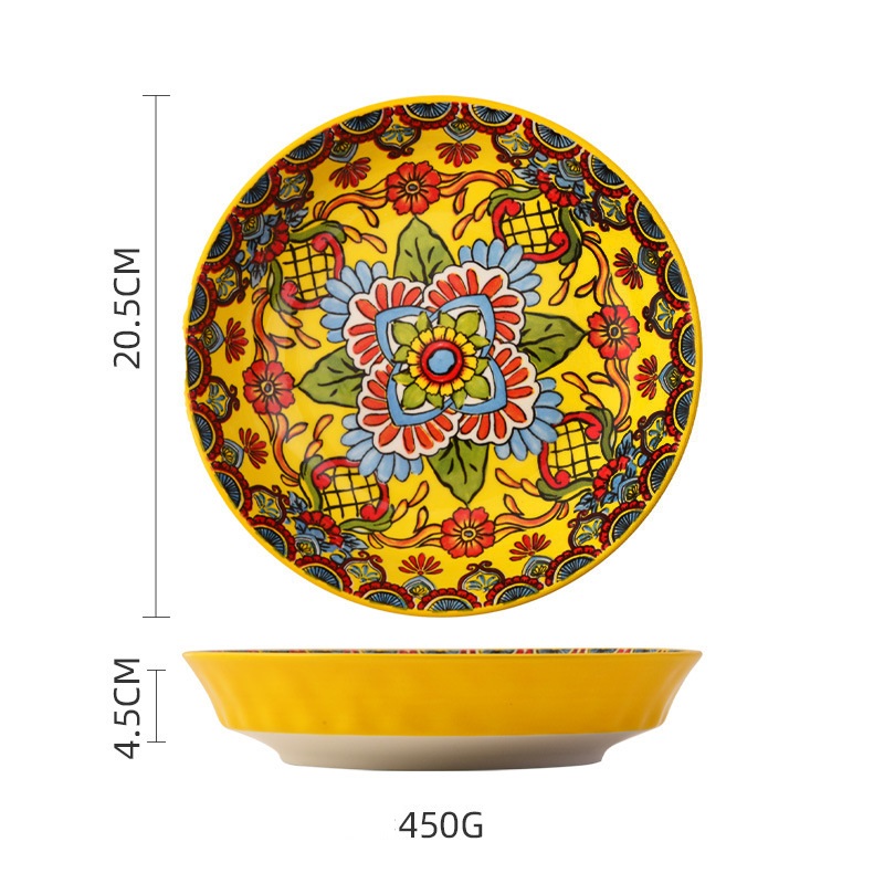 yellow 8 inch plate deep
