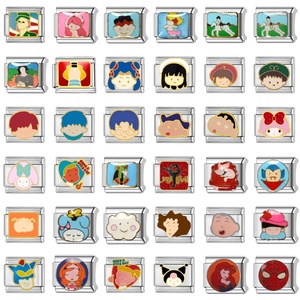 Pulsera Modular con Diseño de Personajes de Anime Chibi Sakura de Xiaoxins, Accesorio de Joyería DIY de Acero Inoxidable de Alta Calidad - Product Image 1