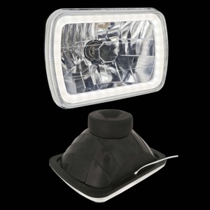 Faro cuadrado semicerrado de 7 pulgadas 5*7 para coche, nuevo, de cristal, 12V, bombilla H4, 4000 lúmenes, para camiones - Product Image 5