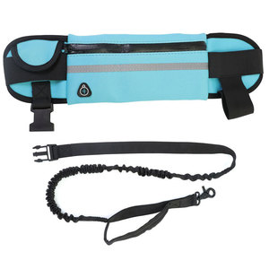 Correa de mano de tracción para mascotas, bolsa de cintura con cremallera, correa elástica retráctil, reflectante, con bolsa - Product Image 4