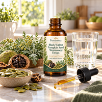 Complément Liquide Herbal en Gouttes de Noyer Noir, Graines de Citrouille et Absinthe, Marque Blanche, Bien-être Botanique, Fourniture en Gros OEM