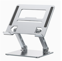 Support de tablette pliable en métal, réglable en hauteur et en angle, support de refroidissement de bureau pour le dessin et les cours en ligne
