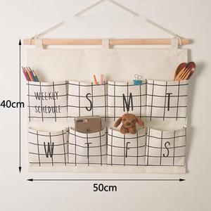 Organisateur mural en tissu avec poches, rangement suspendu pour placard à accrocher sur la porte, poches et pochette de rangement - Product Image 5