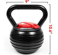 Fabrication-Ensemble de Kettlebell réglable de 40LB fourni par le fabricant Équipement de fitness en fonte Kettlebell réglable
