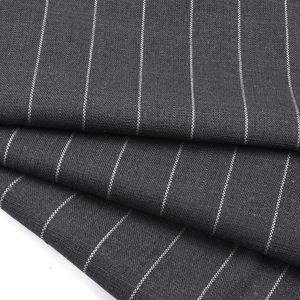 Linen Cotton Poplin <b>Fabric</b> Stripes 120GSM <b>Medium</b> Weight Breathable Apparel Blazer Suits Home Deco <b>Fabric</b> - Product Image 3