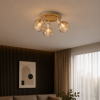 Spot LED de plafond sur rail en aluminium avec abat-jour en verre dégradé, design moderne et créatif, réglable, pour salon